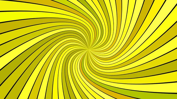 Желтый психоделический абстрактный спиральный луч на фоне полосы разрыва — стоковый вектор