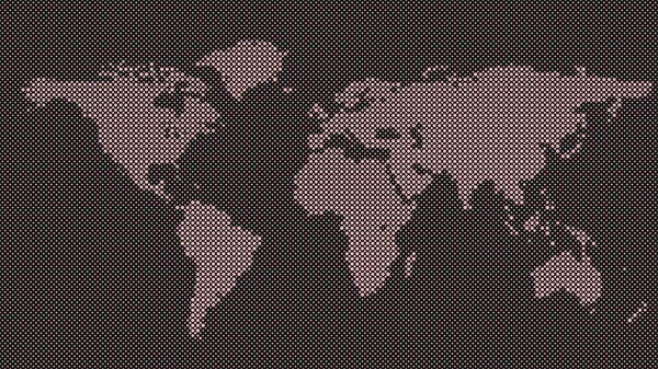 Полуфон карты мира — стоковый вектор