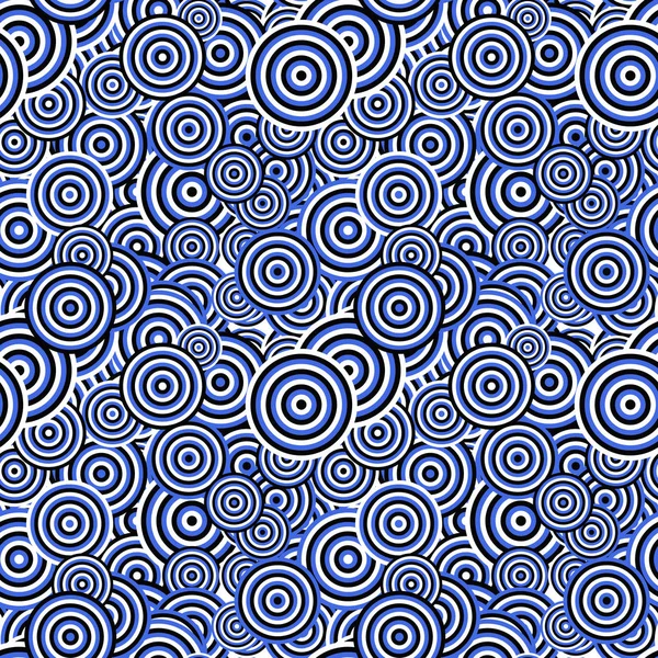 Sem costura azul abstrato círculo padrão design fundo — Vetor de Stock