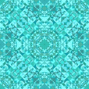 Turkuaz dikişsiz kaleydoskop desen arka plan