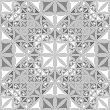 Yeşil soyut dikişli kavisli üçgen mozaik kaleydoskop desen duvar kağıdı