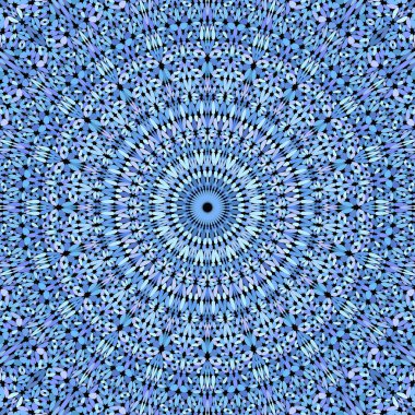 Mavi çakıl süslü mandala desen duvar kağıdı