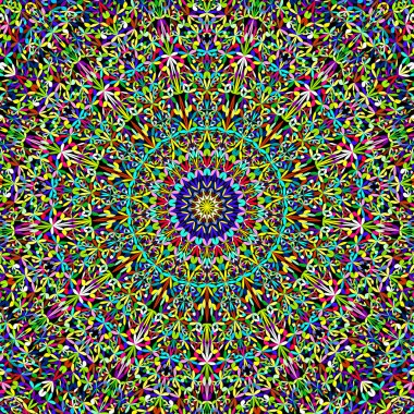 Renkli soyut taç yaprağı kaleydoskop mandala desen geometri duvar kağıdı