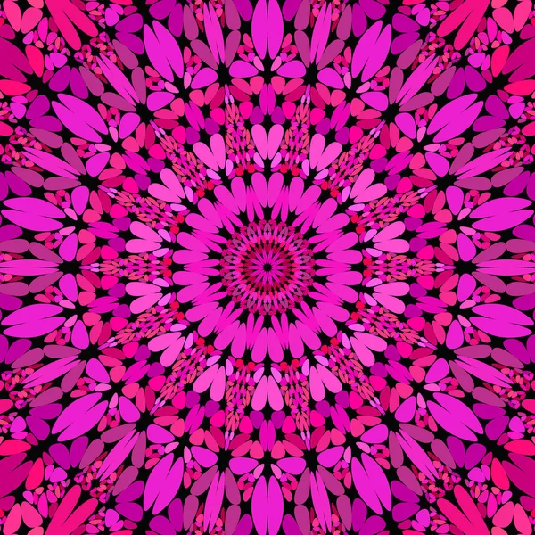 Roze bloemen mozaïek Mandala achtergrond — Stockvector