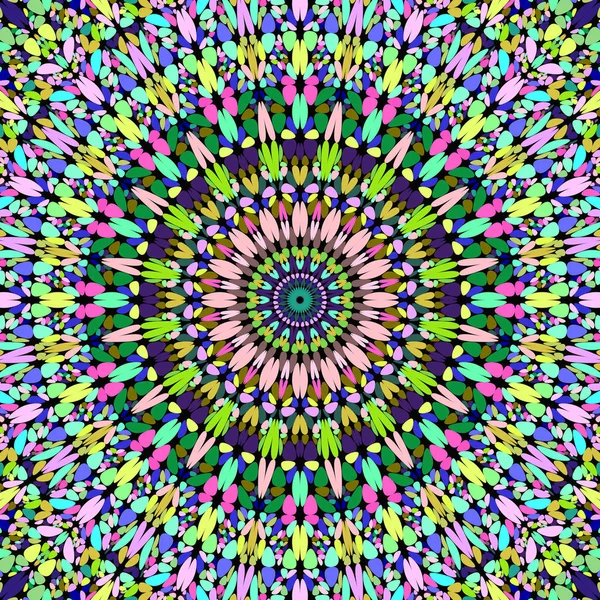 Kleurrijke bloemen sierlijke Mandala achtergrond ontwerp — Stockvector