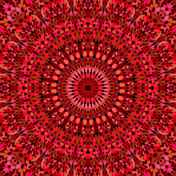 Red petal ornate mandala background design - abstract vector illustration — Stock Vector