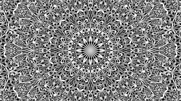 Graue Blume Kaleidoskop Mandala Muster Hintergrund — Stockvektor