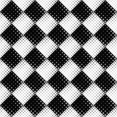 Siyah ve beyaz soyut sorunsuz kare desen arka plan