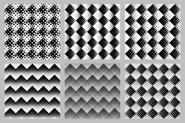 Geometrik soyut kare desen arka plan seti