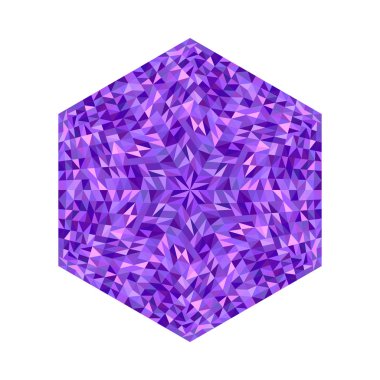 Renkli izole soyut mozaik çokgen logo şablonu