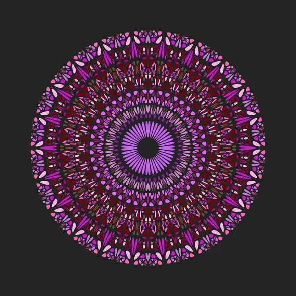 Round petal pattern mandala - geometrical ornamental vector art — Stock Vector