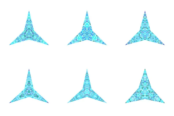 Geometrische veelhoekige abstracte geïsoleerde mozaïek sterveelhoek set — Stockvector
