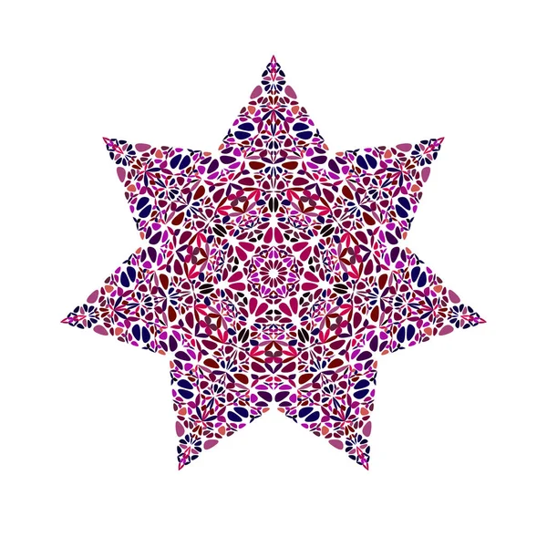 Colorful abstract geometrical floral ornament star symbol template — Stock Vector