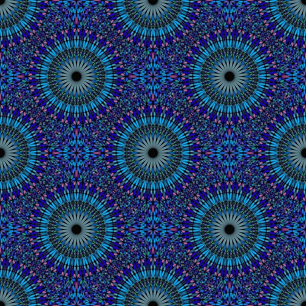 Mehrfarbige orientalische Mandala Blume Mosaik Muster Design Hintergrund — Stockvektor