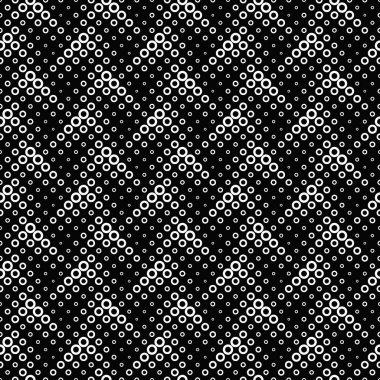 Dikişsiz siyah ve beyaz soyut daire desen arka plan tasarımı