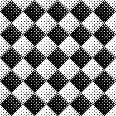 Dikişsiz siyah beyaz geometrik yıldız desen arka plan tasarımı