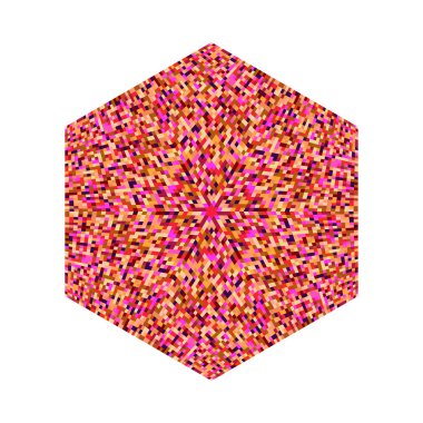 Soyut geometrik mozaik süs altıgen sembol şablonu