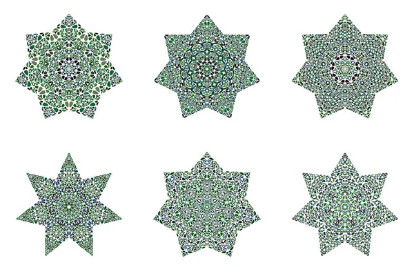 隔离几何花饰星形多边形集 — 图库矢量图片