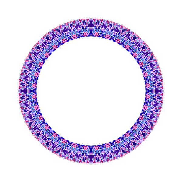 Abstrakt geometrisk mosaik krans-rund cirkulär vektorelement — Stock vektor