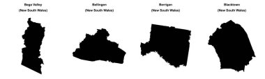 Bega Vadisi, Bellingen, Berrigan, Blacktown ana hatları haritaları