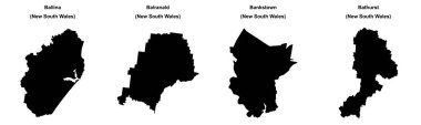 Ballina, Balranald, Bankstown, Bathurst ana hatları haritaları