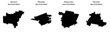 Wentworth, Willoughby, Wingecarribee, Wollondilly ana hat haritaları.