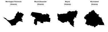 Mornington Yarımadası, Alexander Dağı, Moyne, Murrindindi anahat haritaları