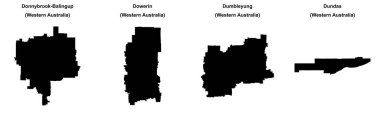 Donnybrook-Balingup, Dowerin, Dumbleyung, Dundas ana hatları haritaları