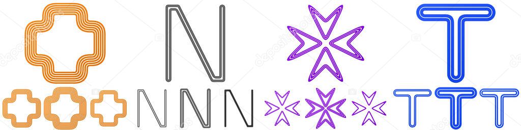 Line logo design collection