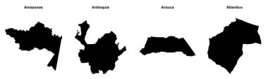 Amazon, Antioquia, Arauca, Atlantico ana hatları haritaları