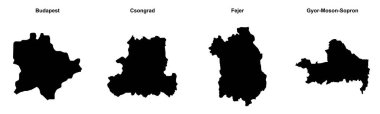 Budapeşte, Csongrad, Fejer, Gyor-Moson-Sopron ana hatları haritaları