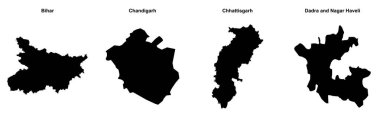 Bihar, Chandigarh, Chhattisgarh, Dadra ve Nagar Haveli ana hatları haritaları