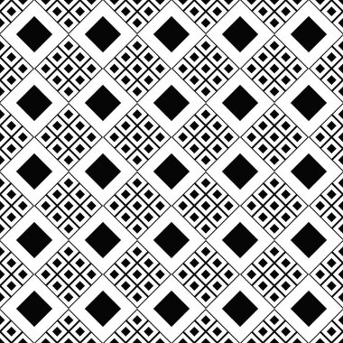 Geometrik siyah ve beyaz kare desen arka plan