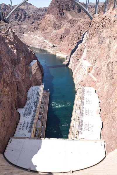 Blick Auf Die Rckseite Vom Hoover Dam — Stock Photo, Image