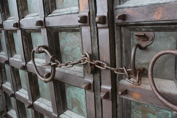 old metal gate locked
