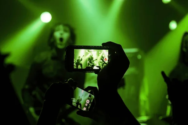 Krakow Polonya Eylül 2014 Bir Rock Müzik Konseri Veren Bir — Stok fotoğraf