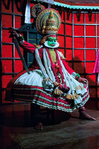 Kochi India Maart 2014 Een Indiase Klassieke Dansvorm Genaamd Kathakali — Stockfoto