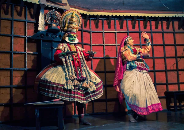 Kochi India Maart 2014 Een Indiase Klassieke Dansvorm Genaamd Kathakali — Stockfoto