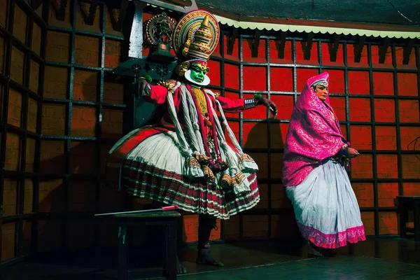 Kochi India Maart 2014 Een Indiase Klassieke Dansvorm Genaamd Kathakali — Stockfoto