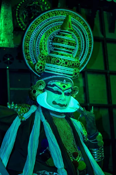 Kochi Indie Března 2014 Indická Klasická Taneční Forma Názvem Kathakali — Stock fotografie