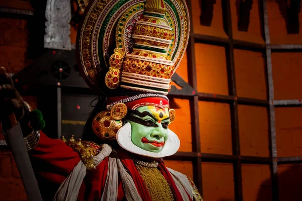 Kochi Ινδία Μαρτίου 2014 Μια Ινδική Μορφή Κλασικού Χορού Όνομα — Φωτογραφία Αρχείου