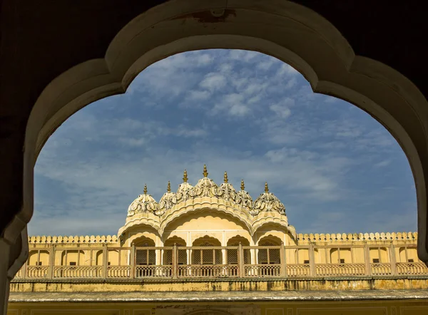 Weitwinkelblick Auf Einen Palast Jaipur Stadt Rajasthan Indien — Stockfoto