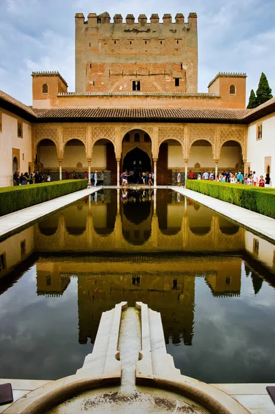 Granada Spain September 2015 Tourists Sight Seeing Famous Place Named — Stock Photo, Image