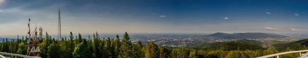 Bielsko Biala Pologne Sud Grand Angle Dessus Vue Panoramique Détaillée — Photo