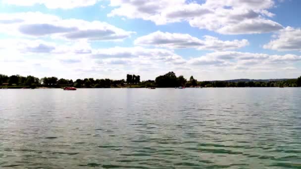 Kryspinow North Poland People Doing Leisure Activity Water Sport Boat — Stock Video