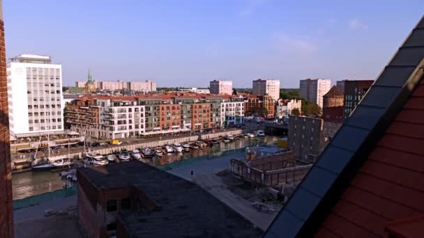 Gdansk Lengyelország Lengyel Építészet Balti Tenger Melletti Városban Belváros Főterén — Stock videók