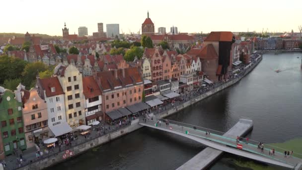 Danzig Nordpolen August 2020 Drohnenaufnahmen Von Touristen Die Wochenende Auf — Stockvideo