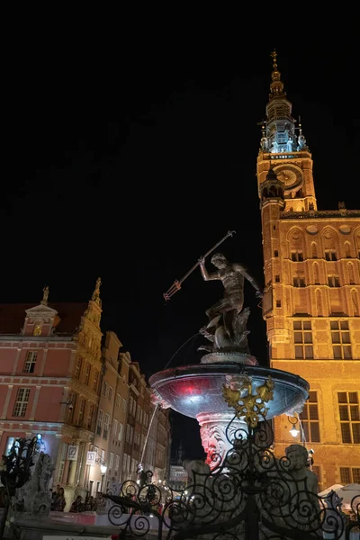Гданьск Северная Польша Августа 2020 Года Широкоугольный Снимок Знаменитой Туристической — стоковое фото
