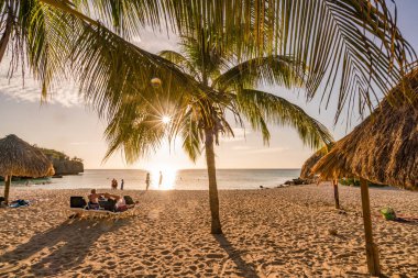 Tropikal Karayip adası Curacao 'nun manzarası 