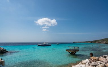 Curacao düğünü Hollanda Antilleri 'nde küçük bir Karayip Adası